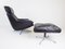 802 Black Leather Lounge Chair & Ottoman by Werner Langenfeld for ESA, 1960s, Set of 2 14