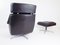 802 Black Leather Lounge Chair & Ottoman by Werner Langenfeld for ESA, 1960s, Set of 2 4