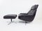 802 Black Leather Lounge Chair & Ottoman by Werner Langenfeld for ESA, 1960s, Set of 2 13