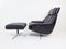 802 Black Leather Lounge Chair & Ottoman by Werner Langenfeld for ESA, 1960s, Set of 2, Image 13