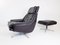 802 Black Leather Lounge Chair & Ottoman by Werner Langenfeld for ESA, 1960s, Set of 2 24