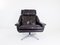 802 Black Leather Lounge Chair & Ottoman by Werner Langenfeld for ESA, 1960s, Set of 2 20