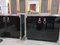 Vintage Wood Black Cloth Sideboards with Marble Top by Guido Faleschini for i 4 Mariani, Set of 2 5