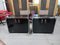 Vintage Wood Black Cloth Sideboards with Marble Top by Guido Faleschini for i 4 Mariani, Set of 2 1