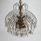 Lustre Hollywood Regency en Cristal et en Verre, 1970s 3