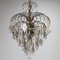 Hollywood Regency Crystal and Glass Chandelier, 1970s, Image 1