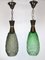 Italian Metal & Glass Pendant Lamps, 1960s, Set of 2 1