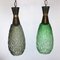 Lámparas colgantes italianas de metal y vidrio, años 60. Juego de 2, Imagen 10