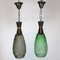 Lámparas colgantes italianas de metal y vidrio, años 60. Juego de 2, Imagen 9