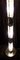 Lampada da terra tubolare in acciaio cromato con 3 paralumi in vetro e paralume a tulipano in vetro cammeo bianco, anni '70, Immagine 8