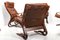 Danish Cognac Leather Skyline Seating by Einar Hove for Hove Møbler, 1970s, Set of 6 8