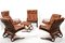 Danish Cognac Leather Skyline Seating by Einar Hove for Hove Møbler, 1970s, Set of 6 3