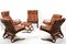 Danish Cognac Leather Skyline Seating by Einar Hove for Hove Møbler, 1970s, Set of 6, Image 3