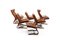 Danish Cognac Leather Skyline Seating by Einar Hove for Hove Møbler, 1970s, Set of 6 1