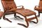 Danish Cognac Leather Skyline Seating by Einar Hove for Hove Møbler, 1970s, Set of 6 5