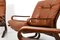 Danish Cognac Leather Skyline Seating by Einar Hove for Hove Møbler, 1970s, Set of 6 6