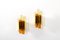 Amber Glass Sconces by Svend Aage Holm Sørensen for Holm Sørensen & Co, 1970s, Set of 2 2