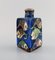 Triangular Vase in Hand-Painted Glazed Ceramics, Image 4