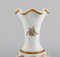 Limoges Vase in Hand-Painted Porcelain with Floral and Gold Decoration, 1920s 2