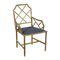 Italian Brass & Leatherette Chair, 1950s 1