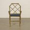 Italian Brass & Leatherette Chair, 1950s 9