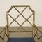 Italian Brass & Leatherette Chair, 1950s 4