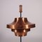 Teak & Enamelled Metal Copper Lamps, Set of 2 4
