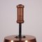 Teak & Enamelled Metal Copper Lamps, Set of 2 5