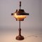 Teak & Enamelled Metal Copper Lamps, Set of 2, Image 3