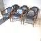 Italian Mahogany & Leather Dining Chairs, 1960s, Set of 4, Image 11