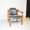Italian Mahogany & Leather Dining Chairs, 1960s, Set of 4, Image 1