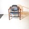 Italian Mahogany & Leather Dining Chairs, 1960s, Set of 4 8