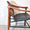 Italian Mahogany & Leather Dining Chairs, 1960s, Set of 4 4