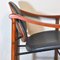 Italian Mahogany & Leather Dining Chairs, 1960s, Set of 4 3