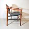 Italian Mahogany & Leather Dining Chairs, 1960s, Set of 4, Image 6