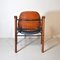 Italian Mahogany & Leather Dining Chairs, 1960s, Set of 4 5