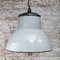 Mid-Century Dutch Industrial Grey Enamel Ceiling Lamp from Philips 6