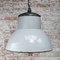 Mid-Century Dutch Industrial Grey Enamel Ceiling Lamp from Philips, Image 6