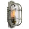 Mid-Century Industrial Grey Metal & Glass Sconce from Industria Rotterdam 1