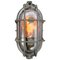 Mid-Century Industrial Grey Metal & Glass Sconce from Industria Rotterdam, Image 3