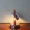 Spanish Red Chrome Table Lamp, 1970s 11