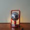 Spanish Red Chrome Table Lamp, 1970s, Image 14