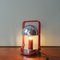 Lampe de Bureau Rouge en Chrome, Espagne, 1970s 2