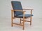 Dänischer Sessel aus Stoff & Eiche von Børge Mogensen für Fredericia Stolefabrik, 1970er 1