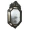 Französischer Spiegel mit Quecksilberrahmen aus 19. Jahrhundert mit oxidiertem Messingrahmen 5