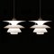 Lámparas de techo PH 5-4.5 vintage Charlottenborg blancas de Poul Henningsen para Louis Poulsen, años 70. Juego de 2, Imagen 2
