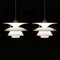 Vintage PH 5-4.5 White Charlottenborg Ceiling Lamps by Poul Henningsen for Louis Poulsen, 1970s, Set of 2 2