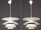 Vintage PH 6.5-6 White Charlottenborg Ceiling Lamps for Louis Poulsen, Set of 2 2