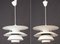 Weiße Vintage PH 6.5-6 Charlottenborg Deckenlampen von Louis Poulsen, 2er Set 2