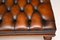Grand Tabouret ou Table Basse Antique Style Victorien en Cuir 6
